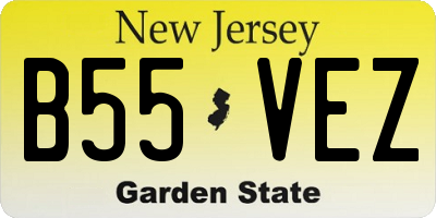 NJ license plate B55VEZ
