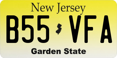 NJ license plate B55VFA
