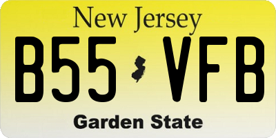 NJ license plate B55VFB