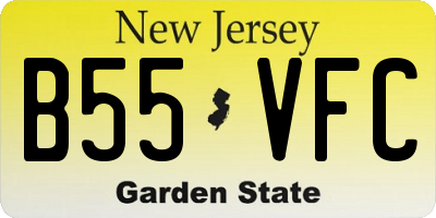 NJ license plate B55VFC