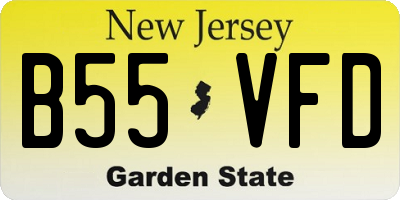 NJ license plate B55VFD