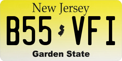 NJ license plate B55VFI