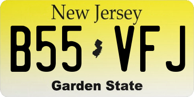 NJ license plate B55VFJ