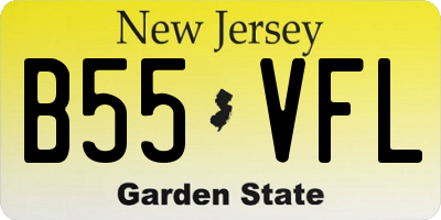 NJ license plate B55VFL