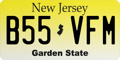 NJ license plate B55VFM