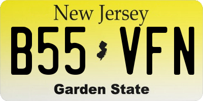 NJ license plate B55VFN