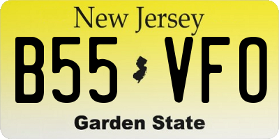 NJ license plate B55VFO