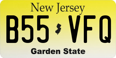 NJ license plate B55VFQ