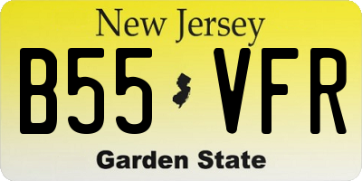NJ license plate B55VFR