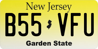 NJ license plate B55VFU