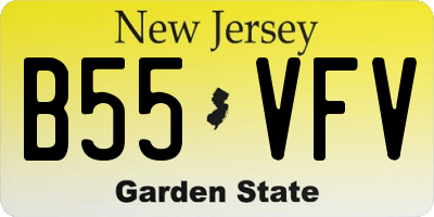 NJ license plate B55VFV