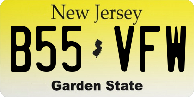 NJ license plate B55VFW