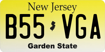 NJ license plate B55VGA