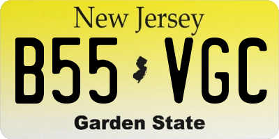 NJ license plate B55VGC