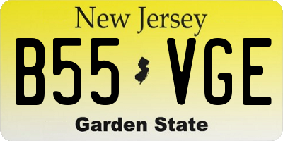 NJ license plate B55VGE