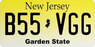 NJ license plate B55VGG