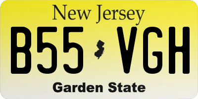 NJ license plate B55VGH