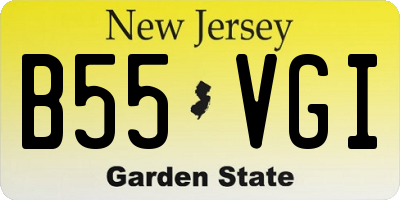 NJ license plate B55VGI