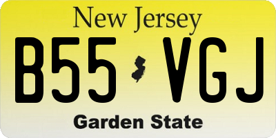 NJ license plate B55VGJ