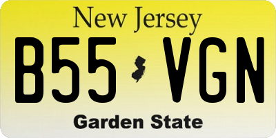 NJ license plate B55VGN