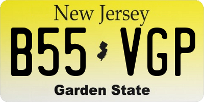 NJ license plate B55VGP