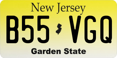 NJ license plate B55VGQ