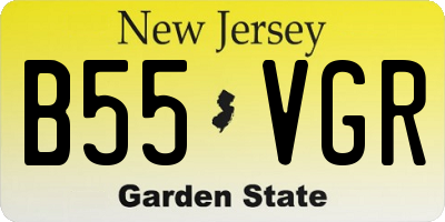 NJ license plate B55VGR