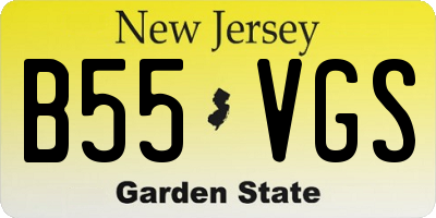 NJ license plate B55VGS