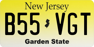 NJ license plate B55VGT