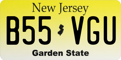 NJ license plate B55VGU