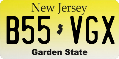 NJ license plate B55VGX