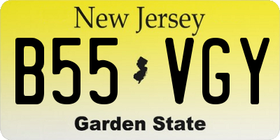 NJ license plate B55VGY