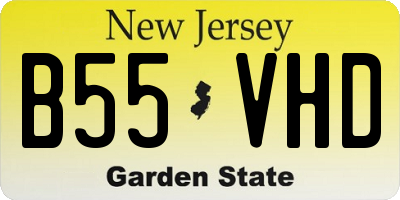 NJ license plate B55VHD