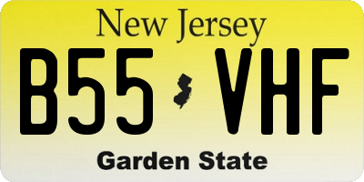NJ license plate B55VHF