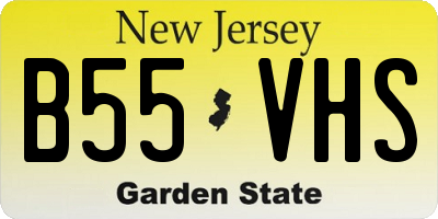 NJ license plate B55VHS