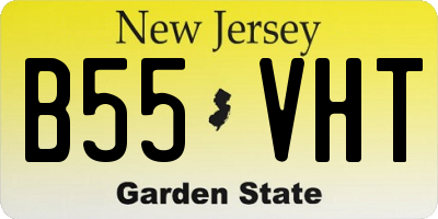 NJ license plate B55VHT
