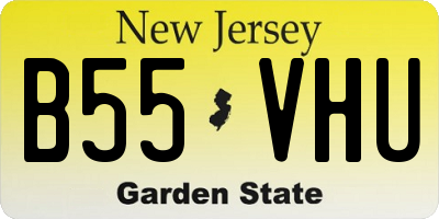 NJ license plate B55VHU