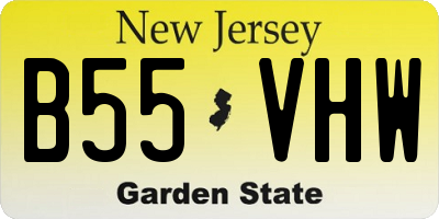 NJ license plate B55VHW