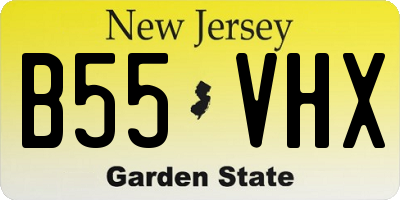 NJ license plate B55VHX