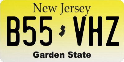 NJ license plate B55VHZ