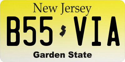 NJ license plate B55VIA