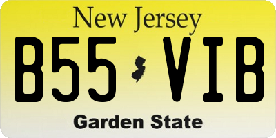 NJ license plate B55VIB