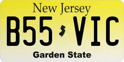 NJ license plate B55VIC