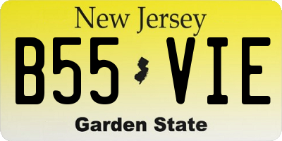 NJ license plate B55VIE