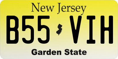 NJ license plate B55VIH