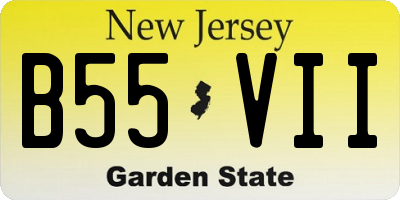 NJ license plate B55VII