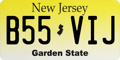 NJ license plate B55VIJ