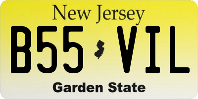 NJ license plate B55VIL