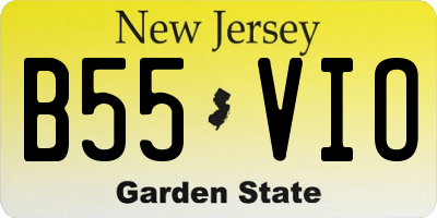 NJ license plate B55VIO