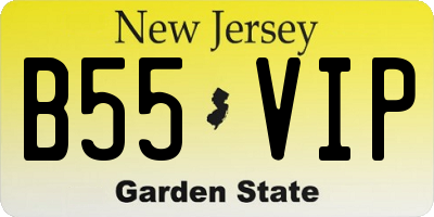 NJ license plate B55VIP
